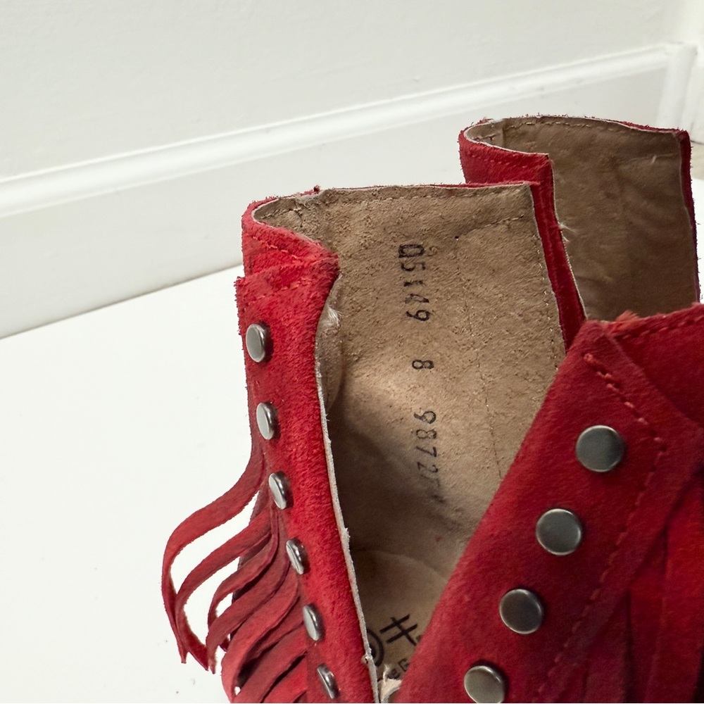 Circle G - Corral Women's Red Studs & Fringe Fashion Booties - size 8 - NWT - Picture 10 of 12